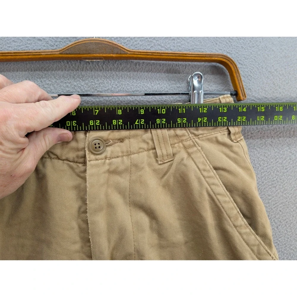 Abercrombie Kids Cargo Shorts Adjustable Waist Size 10 Khaki Cotton Utility Gorp